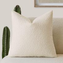 Aukštos kokybės storas avies vilnos teddy boucle vienspalvis sofos užvalkalas pliušinis pagalvės užvalkalas dekoratyviniai pagalvių užvalkalai 30*50cm smėlis