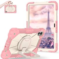 Rankenos sukimosi stovas Planšetinio kompiuterio dėklas skirtas Xiaomi Pad 7 Pro 11.2 POCO Redmi Pad 2 SE 8.7 Pro 12.1 colio Dėklas Atsparus smūgiams Kietas dangtelis Redmi Pad SE 8.7inch rožinio aukso spalvos