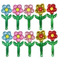 10-50 vnt./pakuotė Spalvingi mini gėlių folijos balionai Rankiniai gėlių balionai Valentino dienai Motinos gimtadienio vakarėlio dekoravimui 10pcs multi