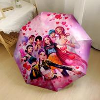1 vnt. Kpop Lauko Automatinis Skėtis Kompaktiškas 8 Šonkaulių Dizainas Patvarus Plastikinis Geležinis Patvarus Kasdieniam Nešiojimui Skėtis Ryškių Raštų Skėtis Dovana Festivaliams