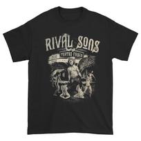 Men's Rival Sons The Teatro Fiasco Toure USA 2017 T-shirt Small Black M gray