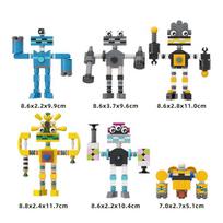 MOC Mano Dainuojantis Monstras Statybinių Blokelių Rinkiniai Muzikinis Robotas Choras Žaidimo Plytelės Animacinis Monstras Plytelės Surinkimo Žaislai Vaikui Gimtadienio Dovana gray