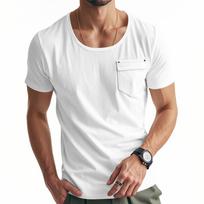Men's  Round Neck Short Sleeved Top  Plus Size Casual Sports Short Sleeved Top M balta
