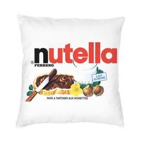 Italy Nutellas Square Pillowcover Home Decorative Cartoon Cushions Throw Pillow For Living Room Double-Sided Printing Peach skin 18*18(CM)-1Pcs red