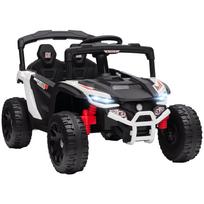 Elektrinis automobilis vaikams 12V su 2 varikliais Nuotolinio valdymo pultas 2.4G Galinė pakaba Žibintai Muzika Baltas 88 x 57.5 x 55.5 cm