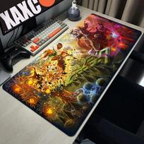 Tibia Didelis žaidimų pelės kilimėlis Kompiuterio pelės kilimėlis PC žaidėjo pelės kilimėlis Nešiojamojo kompiuterio pelės kilimėlis Silikoninis pelės kilimas Klaviatūros kilimėlis Stalo kilimėlis 30cmx60cm(11.8x23.6inch) brown