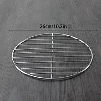 Apvalus nerūdijančio plieno kepsninės grotelių tinklelis Laikiklis Pakeitimas Kepimo tinklas anglies dujinei kepsninei Lauko kepsninės naudojimui 26cm gray