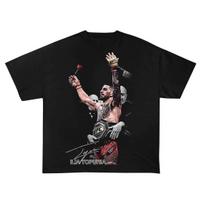 Ilia Topuria El Matador Boxing T-Shirt, Premium Retro UFC Fighter Graphic Tee L gray