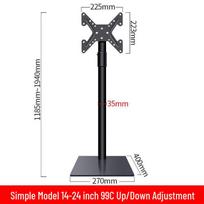 Adjustable Height TV Floor Stand for Education & Video Conferencing
