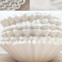 Extra Large Size Basket Coffee Filters 12-Cup Replacement Coffee Filter Paper  Home Brewing white