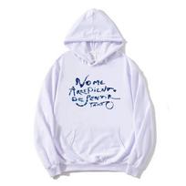 KAROL G NO ME ARREPIENTO DE SENTIR TANTO Hoodies Long Sleeve Casual Unisex Streetwear Hooded Fashion Women Sweatshirt Print Tops S white