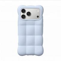 For 12 13 15 16 17 18 Pro Max 3D Cloud Puff Silicone Phone Case Phone Charm Accessories Shockproof Soft Cover iPhone 14 Pro Max mėlyna