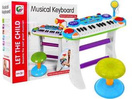 Vaikiškas pianinas su mikrofonu ir kėdute CanHui Toys BB335B