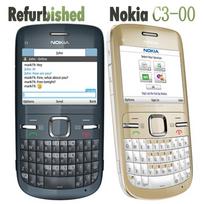 Atnaujintas originalus Nokia C3-00 mobilusis telefonas su 1 SIM kortele 1 Battery 1 Charger mėlyna