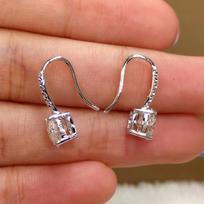 BELLA BOX Dazzling Crystal Zircon Women Drop Earring Wedding Engagement Party Versatile Gorgeous Earring Classic Jewelry Best Gift balta
