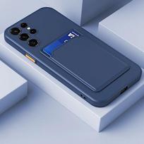 Kortelės lizdo maišelio laikiklio dėklas, skirtas Samsung Galaxy S23 Ultra S22 S10 Plus S21 S20 Fe Note 20 A51 A12 A71 A32 A33 A13 A53 A52s 5g dangtelis S22 Plus tamsiai mėlyna spalva