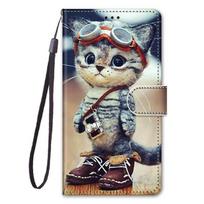 Piniginės Telefono nugarėlė Funda Samsung Galaxy A52s 5g A12 A22 A32 A42 A52 A72 A02s M12 M52 dėklai 3d Cat Dog Odinis atverčiamas dangtelis Samsung M52 gray