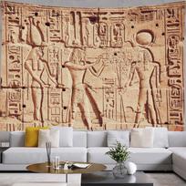 Senovės Egipto gobelenai Pakabinami sieniniai hieroglifiniai raižiniai Boho kambario dekoravimo priedai Egipto sieniniai gobelenai Estetika 275x180cm