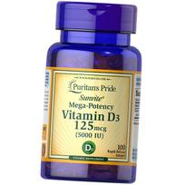 Vitaminas D3, cholekalciferolis, vitaminas D3 5000, Puritan's Pride 100 gelio dangtelių (36367070) 100softgels