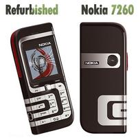Atnaujintas originalus Nokia 7260 mobilusis telefonas su 1 SIM kortele simple set balta