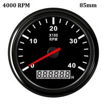 Valties tachometras Jūrų automobilių tachometras su LCD darbo valandų matuokliu 4000/6000/8000 aps./min., tinka dyzeliniam ir benzininiam varikliui