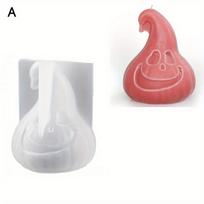 3D Helovino moliūgo silikoninė forma DIY žvakių gamybos reikmenys dervos muilo dovana forma namų dekoras A white