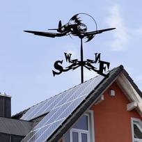 Vėjarodis stogui ar sodui Plane black