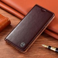 Genuine leather flip cover for Apple iPhone 12 series with Crazy Horse design iPhone 17 Pro / 18 Pro