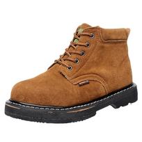 Wear-resistant Labor Insurance Shoes Men's Anti-smashing and Anti-puncture Safety Shoes Protective Shoes Work Shoes 38 brown