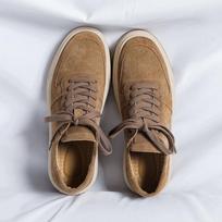 Fashion Trendy minimalist Men's Casual Thick Bottom Skateboard Shoes Vintage Low Top Lace Up Brown Shoes Classic Comfortable Sneakers 44 ruda