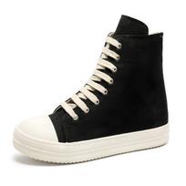 Madingi Klasikiniai Juodi Balti Vyriški Aukštakulniai Batai Užtrauktukas Platforminiai Sportbačiai Vyrams Rudeniniai Odiniai Ankle Boots Vyrams Streetwear Dizainerio Batai 43 black