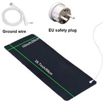 Įžeminimo kilimėlis su 4,6 m laidu, 25 cm x 7,2 cm – žemės terapijos kilimėlis miegui, skausmui ir energijai malšinti EU Plug juoda