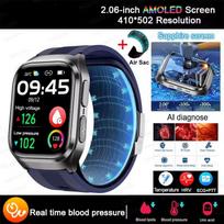 Naujas AI Diagnozės EKG Sveikatos Išmanusis Laikrodis Vyrams Kraujo Spaudimas Lipidai Šlapimo Rūgštis NFC Oro Siurblys Oro Pagalvė Sveikatos Išmanieji Laikrodžiai Moterims skirti IOS Android mėlyna