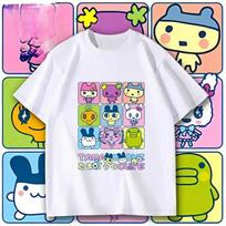 Japoniškas Tamagotchi marškinėlis Moteriškas grafinis marškinėlis Mielas animacinis Harajuku marškinėlis Y2K drabužiai Grafiniai marškinėliai Vasariniai gatvės drabužiai 3XL white