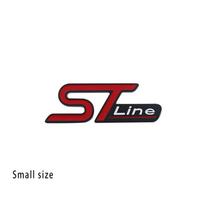 3D ST Line automobilių sparno šoninis bagažinės pavadinimo lentelės lipdukas emblema ženklelis s-black-red-white black