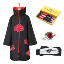 Akatsuki Uchiha Itachi Cosplay kostiumas Helovino vakarėliui Kostiumai Vaikams Suaugusiųjų apsiaustas Cape XXS black
