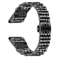 20 22 26 mm Quickfit Nerūdijančio plieno laikrodžio dirželis, skirtas Garmin Fenix 8 7S 7x 7 6S 6X 6 Pro 5S 5X 935 945 Enduro Gen2 Metalinis išmanusis laikrodis 20mm Fenix 5S 5SPlus juoda