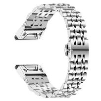 20 22 26 mm Quickfit Nerūdijančio plieno laikrodžio dirželis, skirtas Garmin Fenix 8 7S 7x 7 6S 6X 6 Pro 5S 5X 935 945 Enduro Gen2 Metalinis išmanusis laikrodis 26mm Fenix 5X 5XPlus sidabras