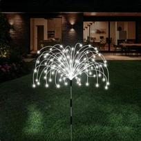 300/420 LED lauko saulės sodo šviestuvas, atnaujintas fejerverkų šviestuvas, 8 apšvietimo režimai, lauko dekoracija sodo terasose, Helovynui, Kalėdoms 150LED,1PC balta