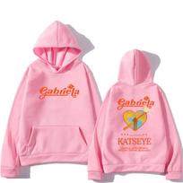 Katseye Gabriela fashion Graphics Hoodie Men Women 2025 clothes Hip Hop streetwear Fleece Long sleeve vintage Hooded sweatshirts S pink
