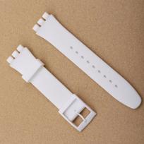 Silikoninis dirželis Swatch laikrodžiui Minkštas TPU laikrodžio apyrankė 17mm 19mm Guminis dirželis Vyrams Moterims Diržas Apyrankė 20mm Juosta Laikrodžio Priedai CLE 16mm balta