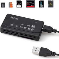 8 viename kortelių skaitytuvas USB3.0 Type C į SD TF CF MS atminties kortelių adapteris daugiafunkcis kortelių skaitytuvas 5Gbps didelės spartos perdavimas black