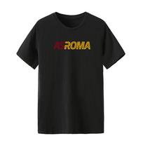2025 Munio Roma Tas pats marškinėlis Asroma Medvilniniai vyriški ir moteriški marškinėliai Laisvi raidės Vasaros Futbolas Aukštos kokybės marškinėlis L black