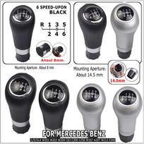 Gear Shift Knob Gaiter Lever Shifter Handle Stick For Benz before 2011 E class; before 2013 C class; 2012 GLK W202 W203 W204 C63 Black-6-DOWN-14.5