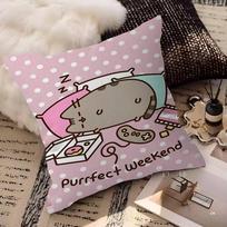 Cute P-Pusheen Cat Pillow Gifts Home Office Furnishings Bedroom Sofa Car Cushion Cover Case 45x45cm 12x12Inch