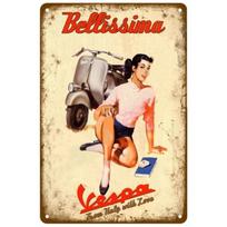 Metalinės skardinės lentelės Vespa Motociklai Sienos Dekoracija Plaketas Vintažinis Meno Plakatas Geležies Tapyba Vyro Urveliui Namų Kavinukei Sodo Klubui Barui 20x30cm beige