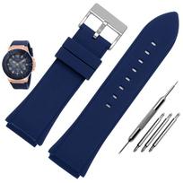 Guminė laikrodžio apyrankė 22mm Mėlyna spalva Silikonas Guminė apyrankė spėjimui W0247G3 W0040G3 W0040G7 laikrodžių apyrankės prekės ženklo sportinio laikrodžio dirželis 22mm gray