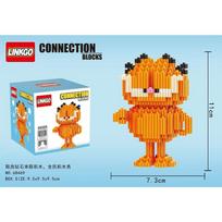 Linkgo Connection Building Blocks Snoopy Garfield SpongeBob Monster University Nick Sanrio Melody 3D Model Mini Brick Figure Toy No Box orange