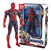 Marvel Animaciniai Žaislai Žmogus-voras Halkas Geležinis Žmogus PVC Aktyvios Sulankstomos Lėlės Serija Šviečiantys Modeliai Didelė Nuolaida 16-18CM gray