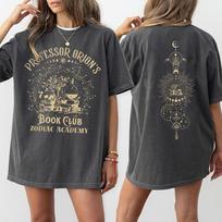 Vintažiniai Zodiako Akademijos Marškinėliai Profesoriaus Oriono Knygų Klubo Marškinėliai Fantazijos Skaitytojo Unisex Marškinėliai Medvilninis Y2K Viršus Kasdieniai Madingi Streetwear 3XL gray